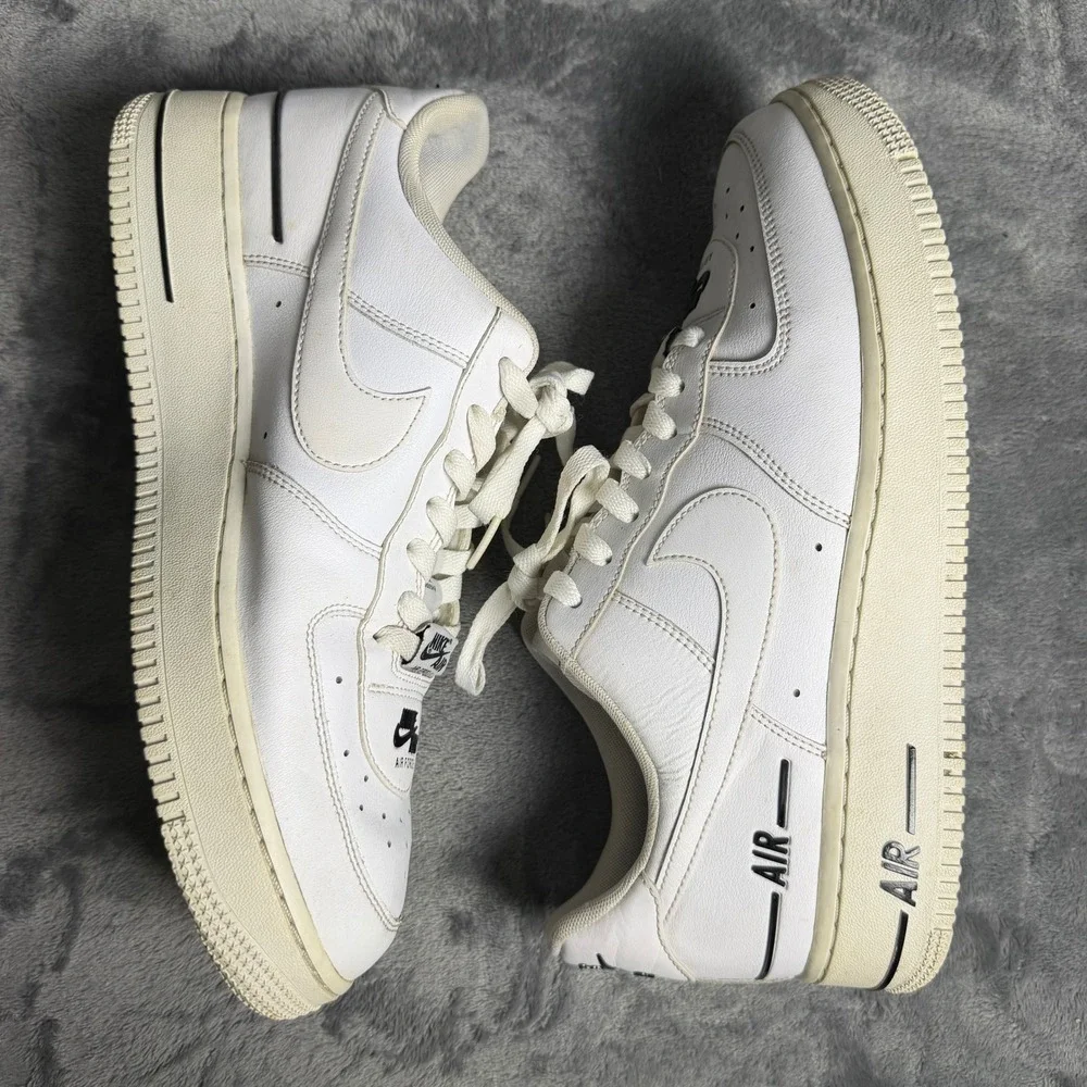 Nike Air Force 1 Mens SZ 10 Low 07 LV8 Utility White Black CJ1379-100